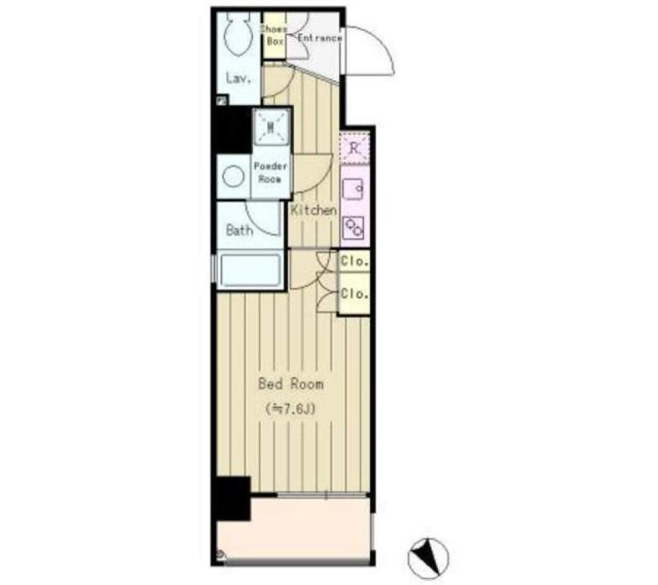 Ｌｉａｉｓｏｎ銀座一丁目　803号室の間取り図