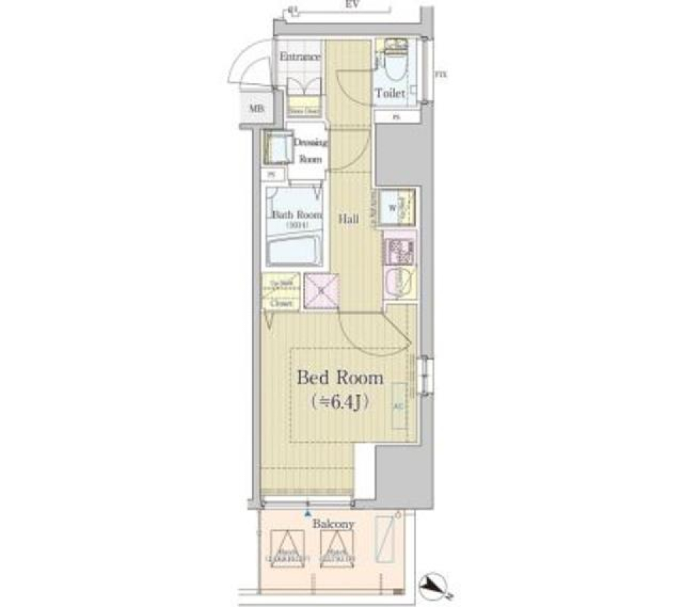 ラヴィラント御茶ノ水　1003号室の間取り図