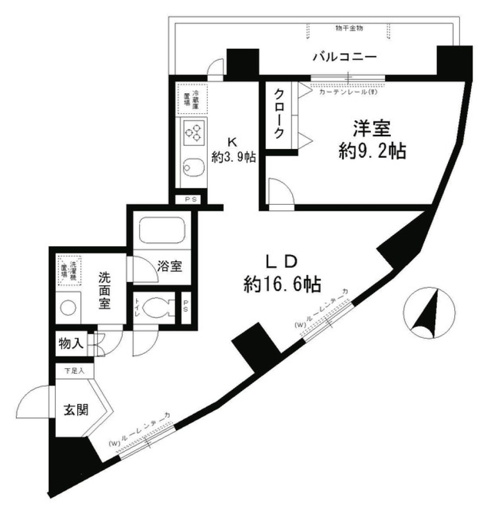 エスタシオン西新宿　401号室の間取り図