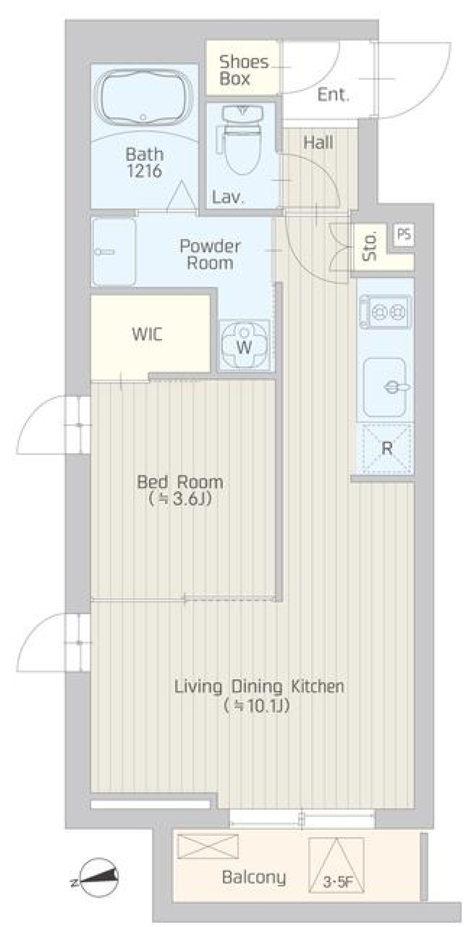 グランドレジデンス学芸大学　405号室の間取り図