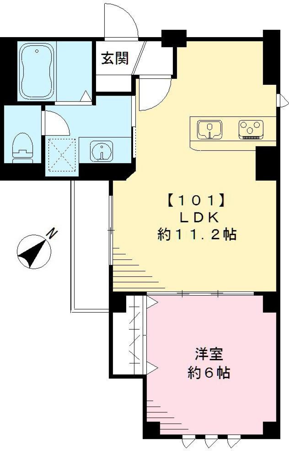 ワイズフォレスト 101号室の間取り図