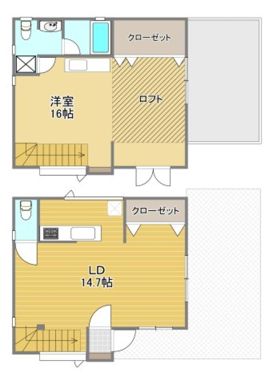 練馬区上石神井戸建　1の間取り図