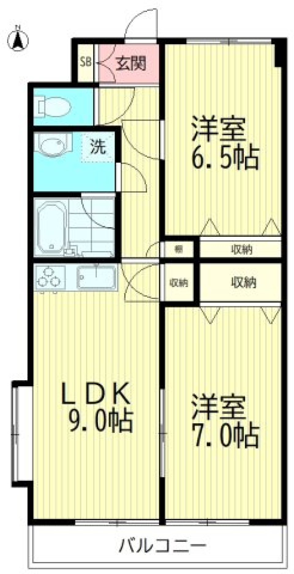 ファミネス天神山　303号室の間取り図