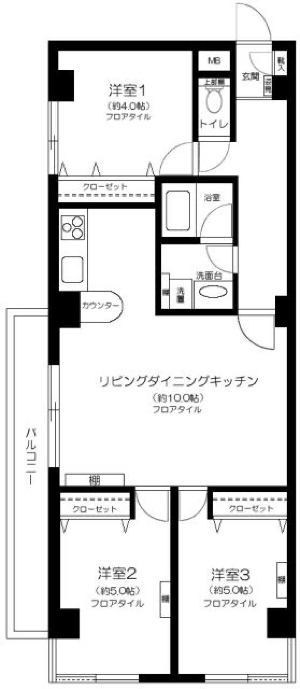 ｉｌ　Ｃｉｅｌｏ　ｋｉｔａｍｉ　305号室［ペット可］の間取り図