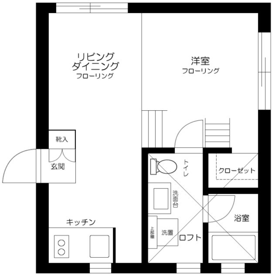 ＶＩＬＬＥＴＴＡ　ＫＯＭＡＧＯＭＥ 302号室の間取り図