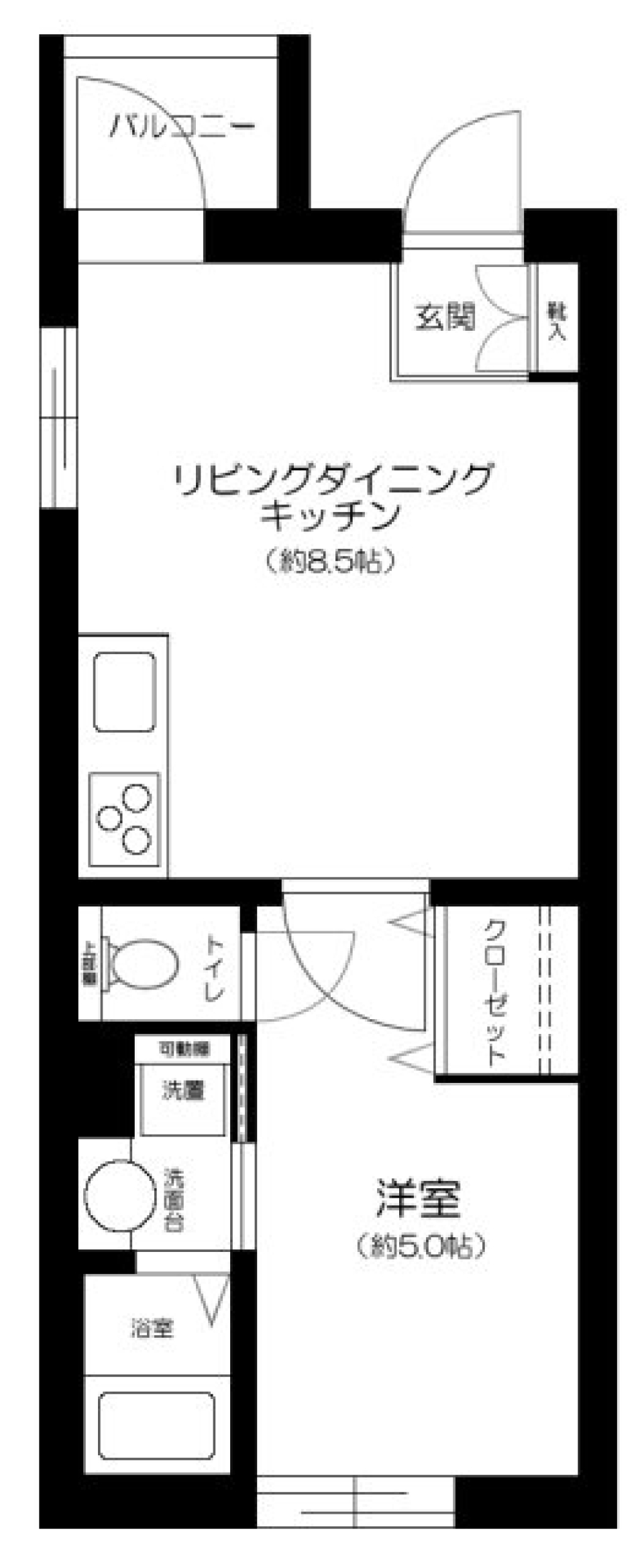 chateau de bliss S401号室の間取り図