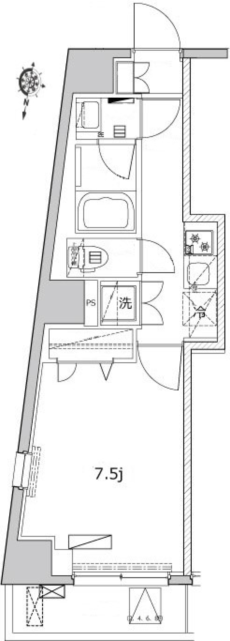 シーネクス三軒茶屋　602号室［ペット可］の間取り図