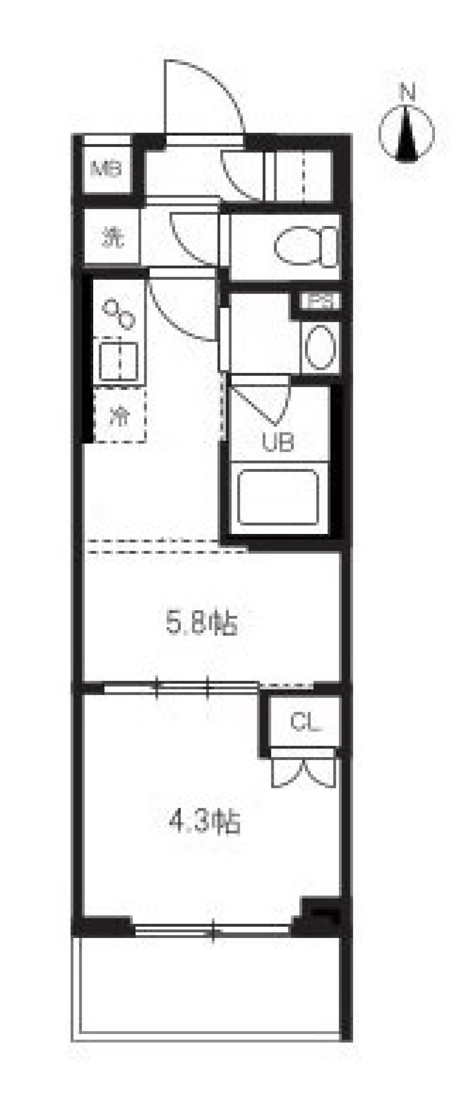 ハーモニーレジデンス蒲田アートヴィラ　301号室［ペット可］の間取り図