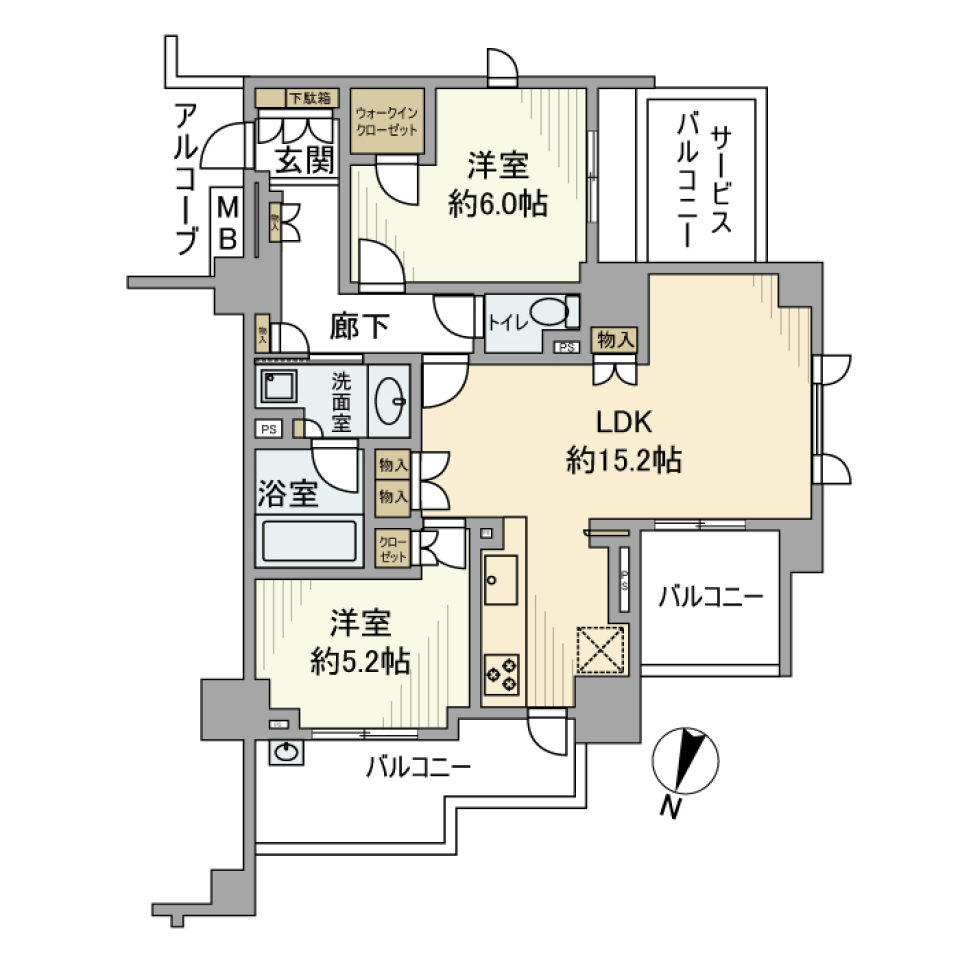 クレヴィア千川　509号室の間取り図