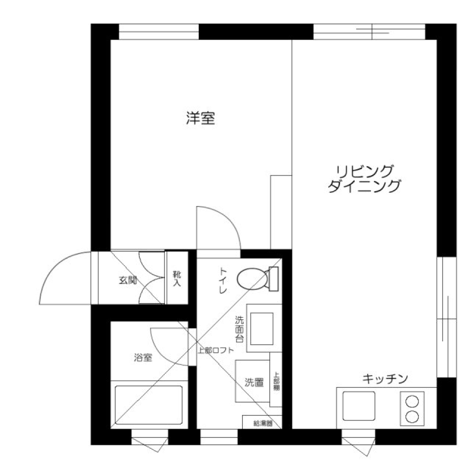 ＶＩＬＬＥＴＴＡ　ＫＯＭＡＧＯＭＥ　402号室の間取り図