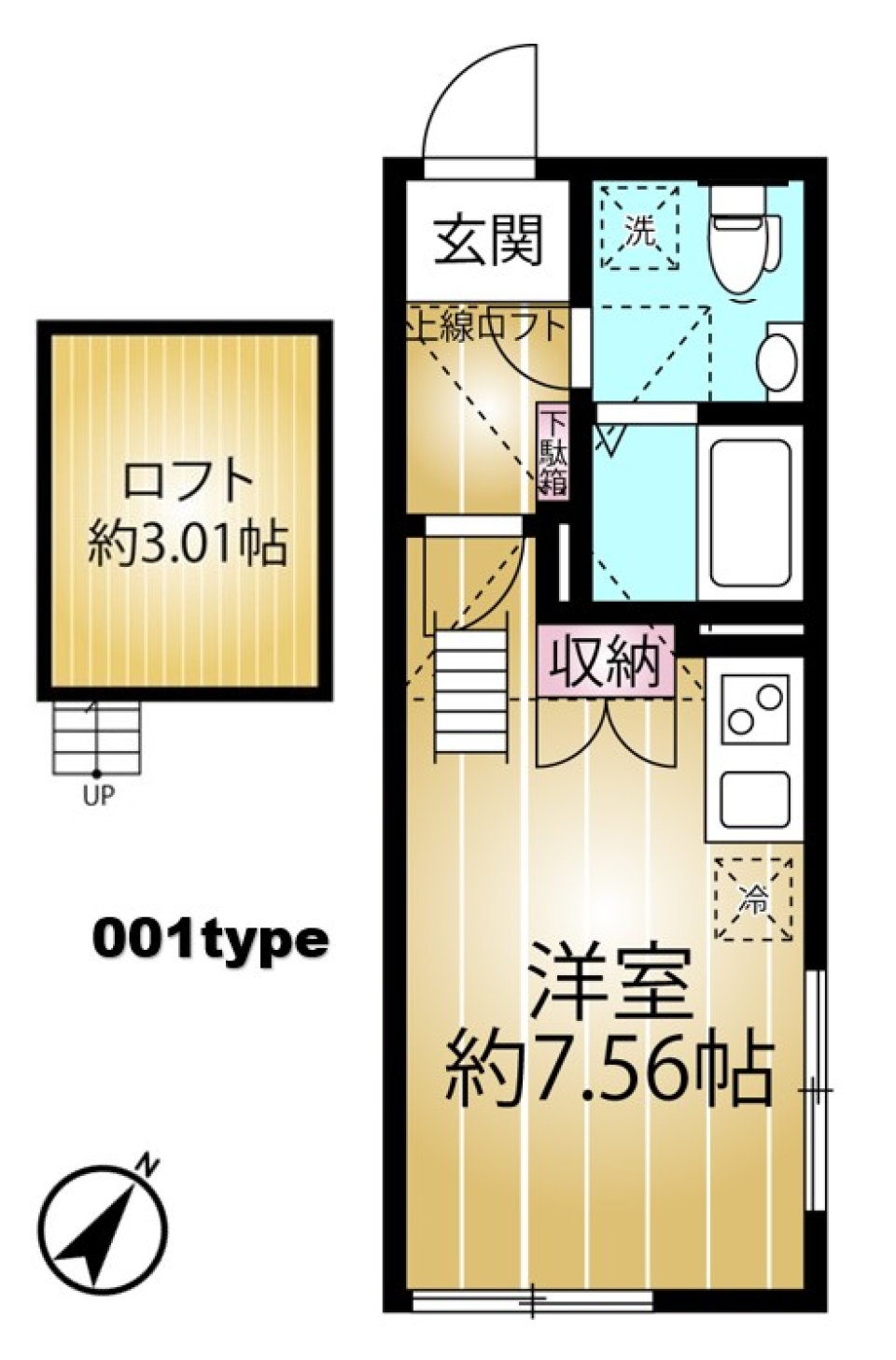 ＲＳ参番館　101号室の間取り図