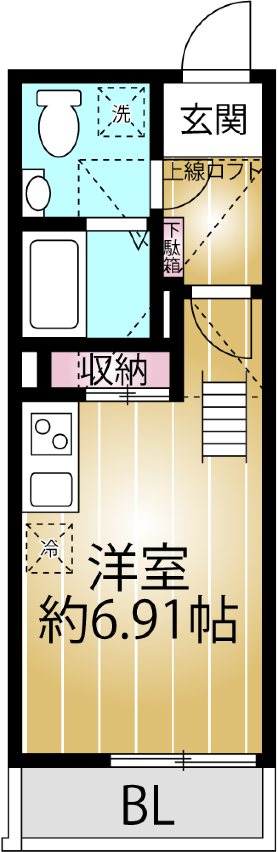 ＲＳ参番館　107号室の間取り図