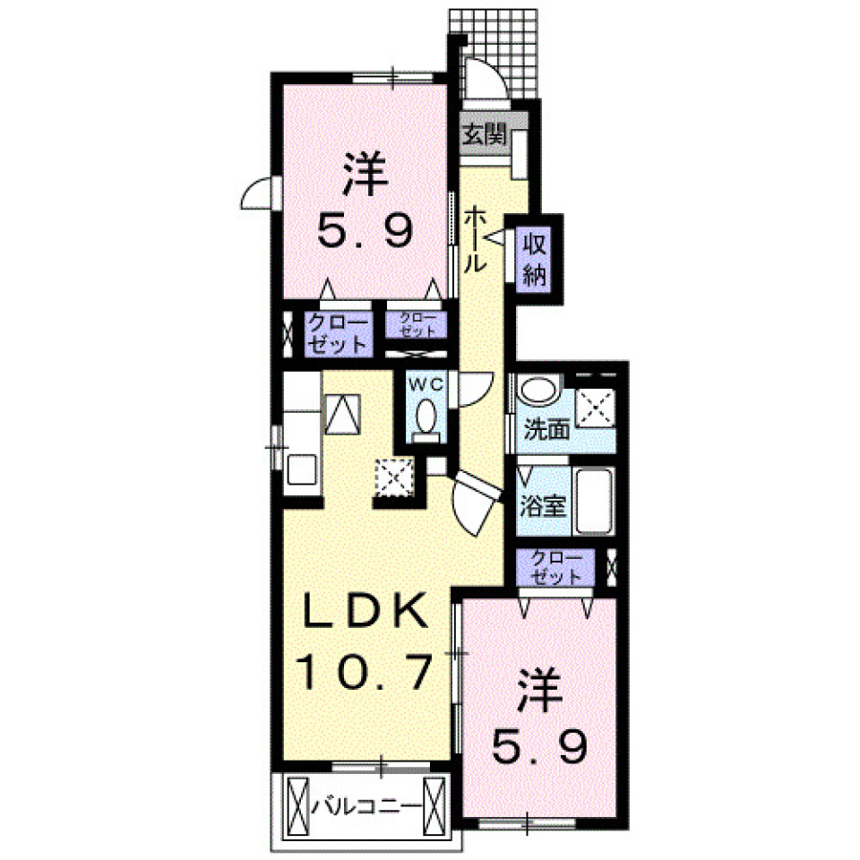 ソレイユ・Ｓ　Ⅰ　103号室の間取り図