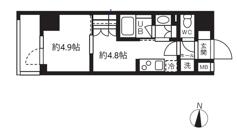 グランパセオ清澄白河Ⅱ　0707号室の間取り図