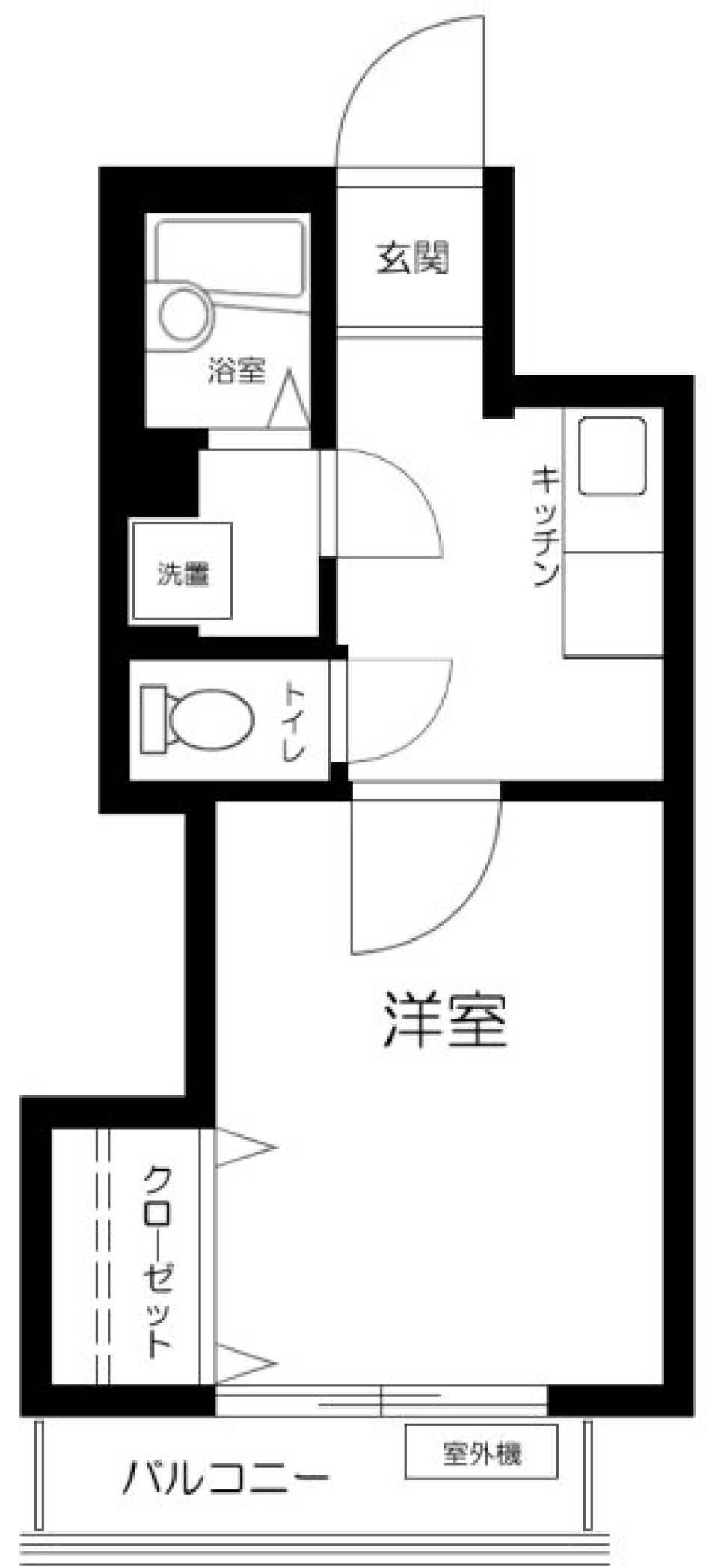 ルームズ八雲 202号室の間取り図