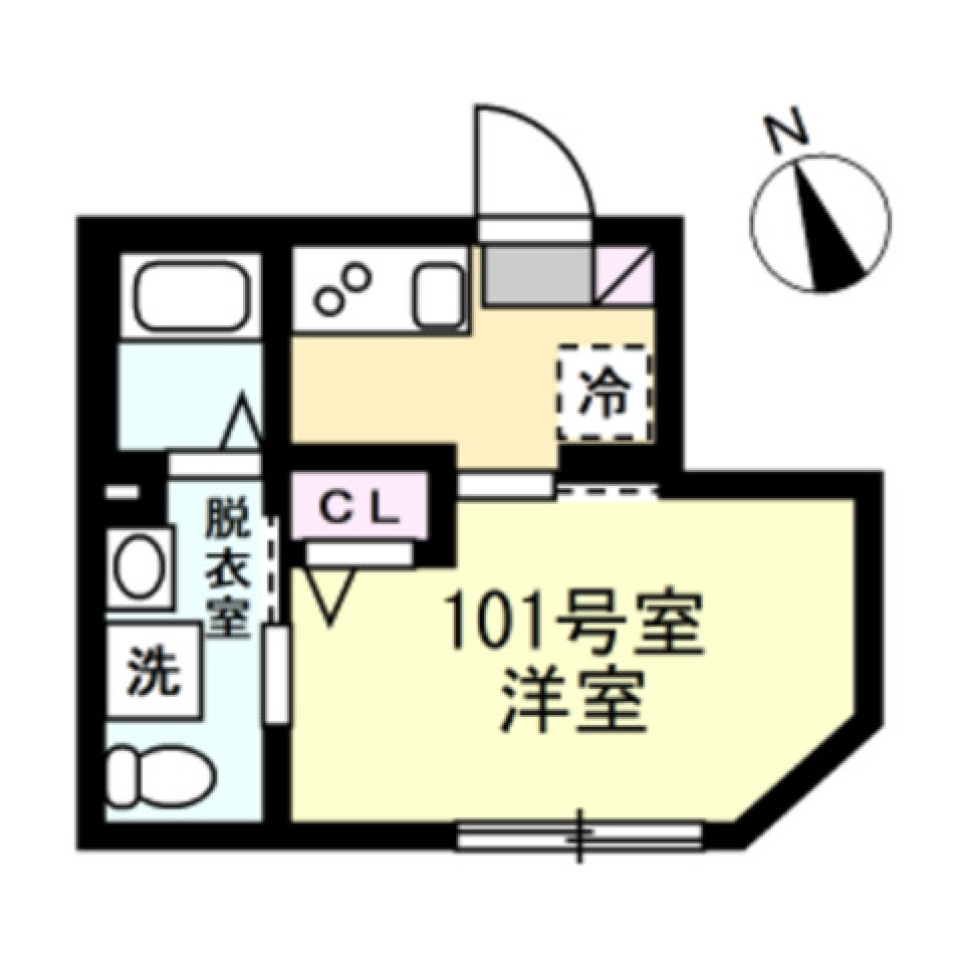 ウェルグランド　101号室の間取り図