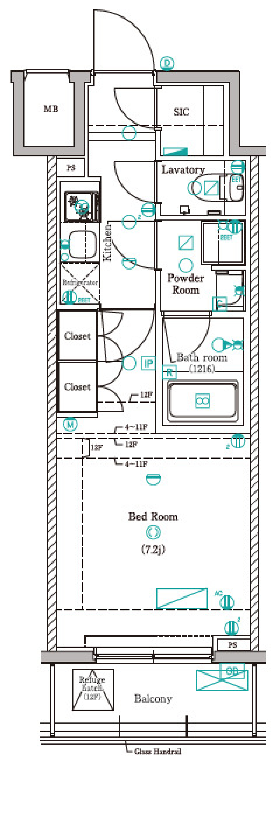 DIPS赤羽RESIDENCE　504号室［ペット可］の間取り図