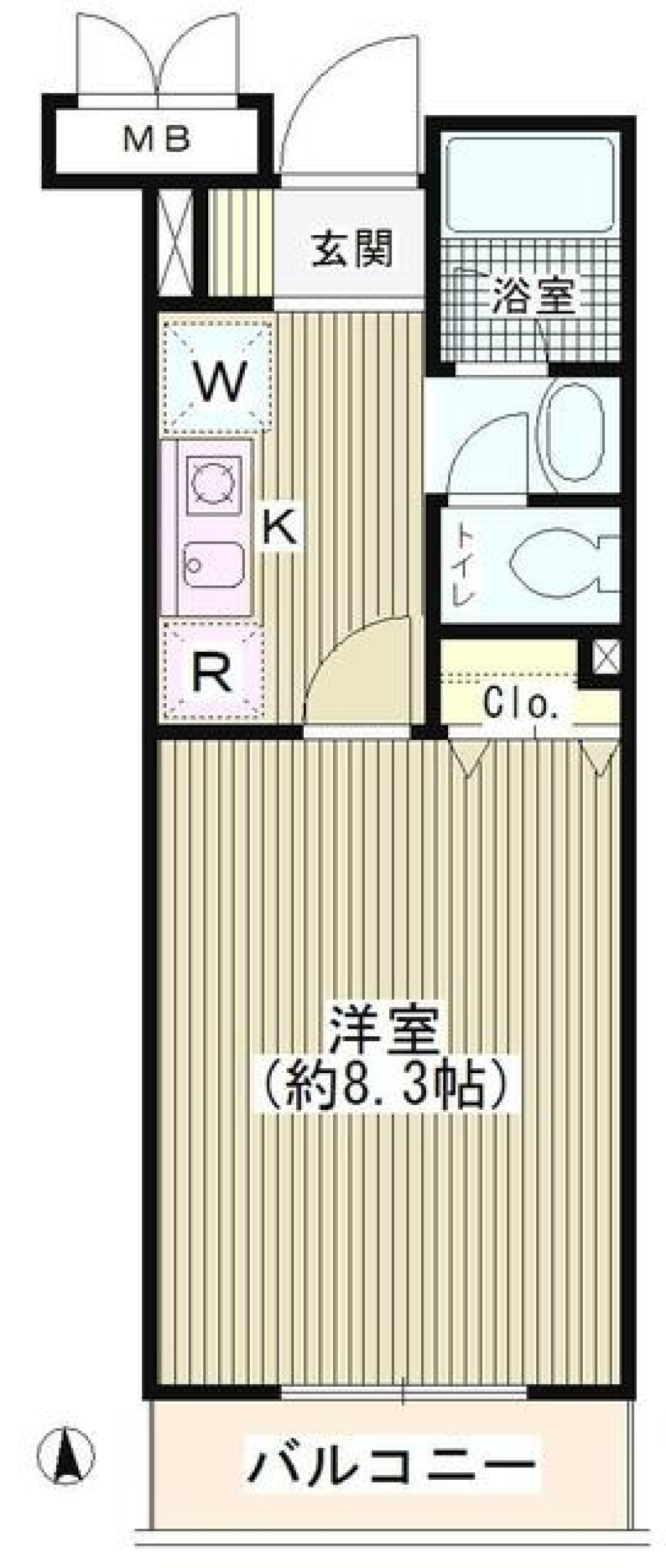 Ａｋｉｓ　Ｃｏｕｒｔ　302号室の間取り図