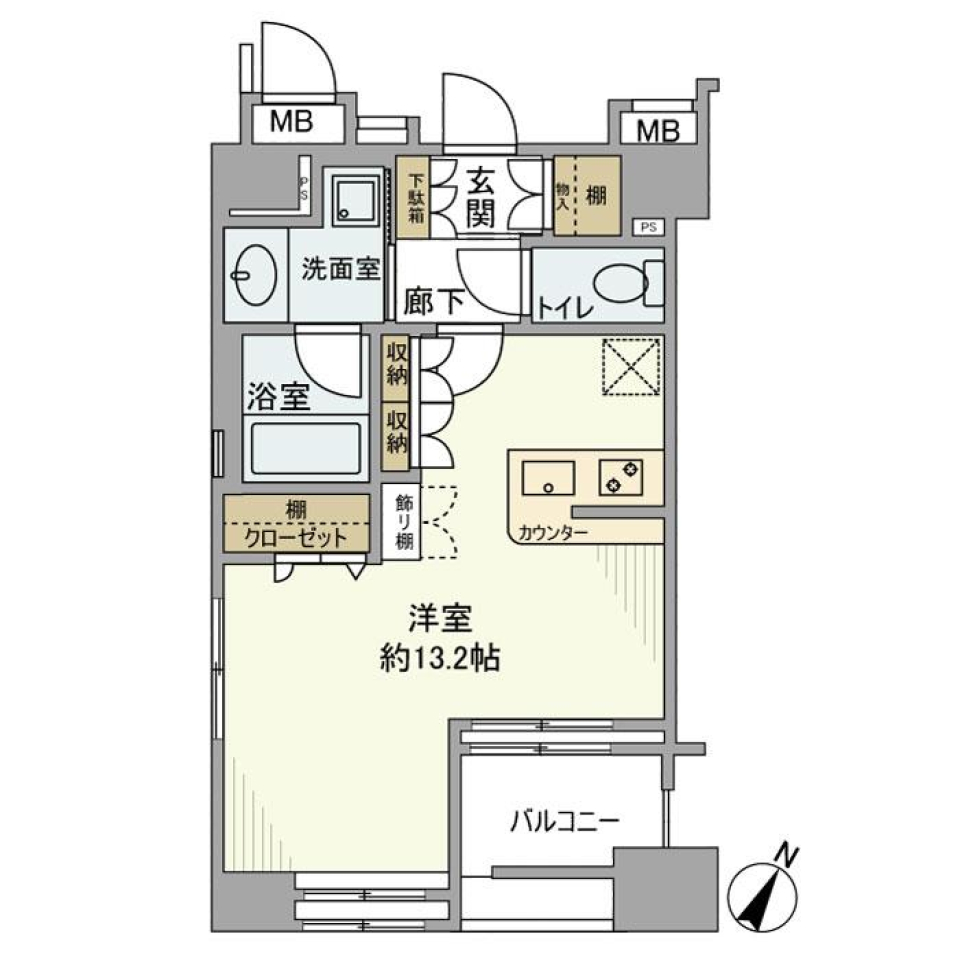 デュオ・スカーラ西麻布タワーＣＥＮＴＲＡＬ　1101号室の間取り図