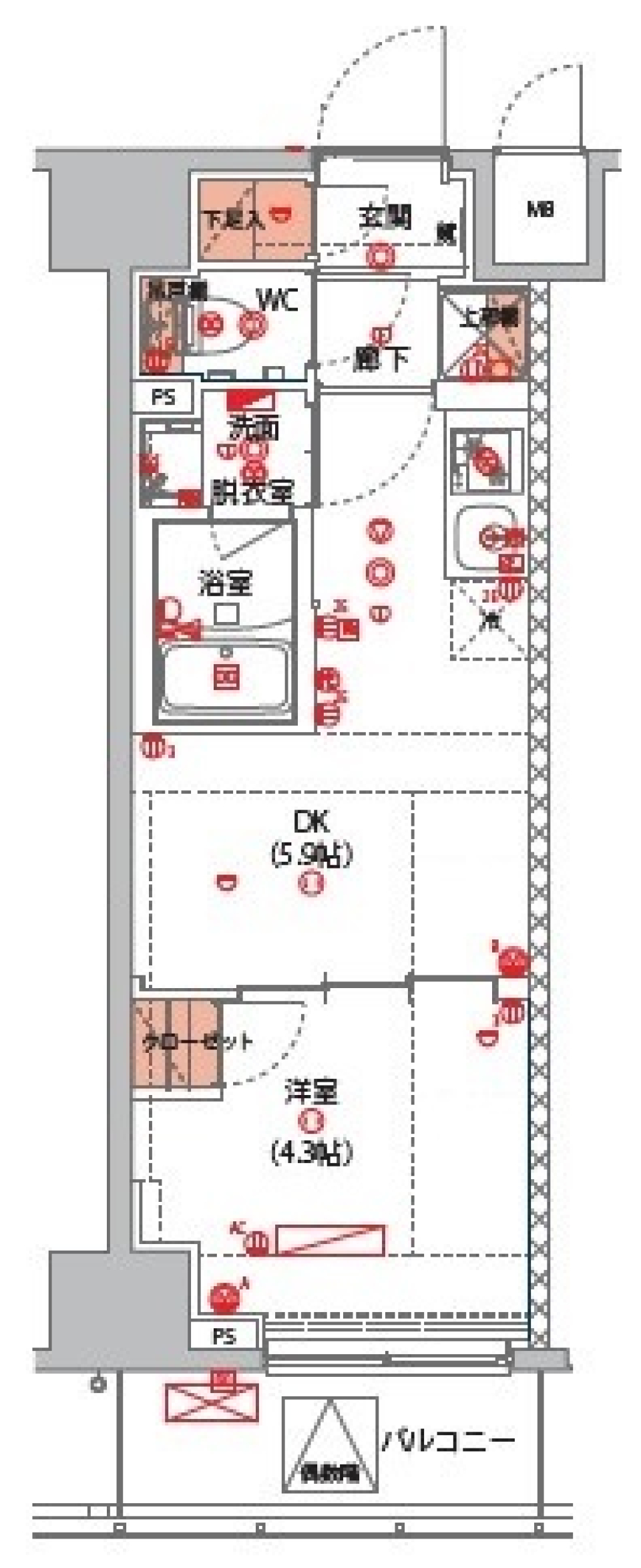 真っ白な世界に吸い込まれて［ペット可］の間取り図