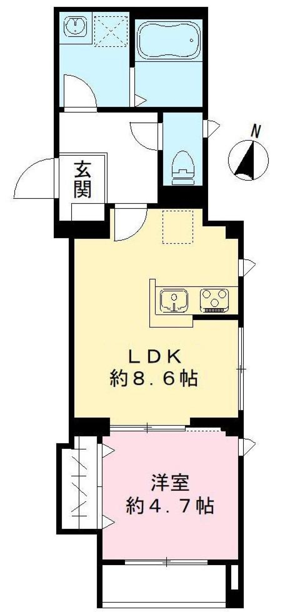 Ｔ＆Ｙ大岡山　202号室［ペット可］の間取り図