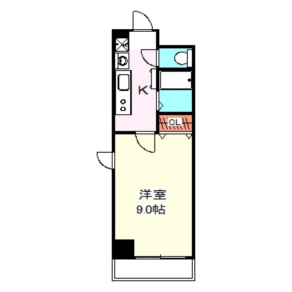 シャトレ恵比寿　1002号室［ペット可］の間取り図