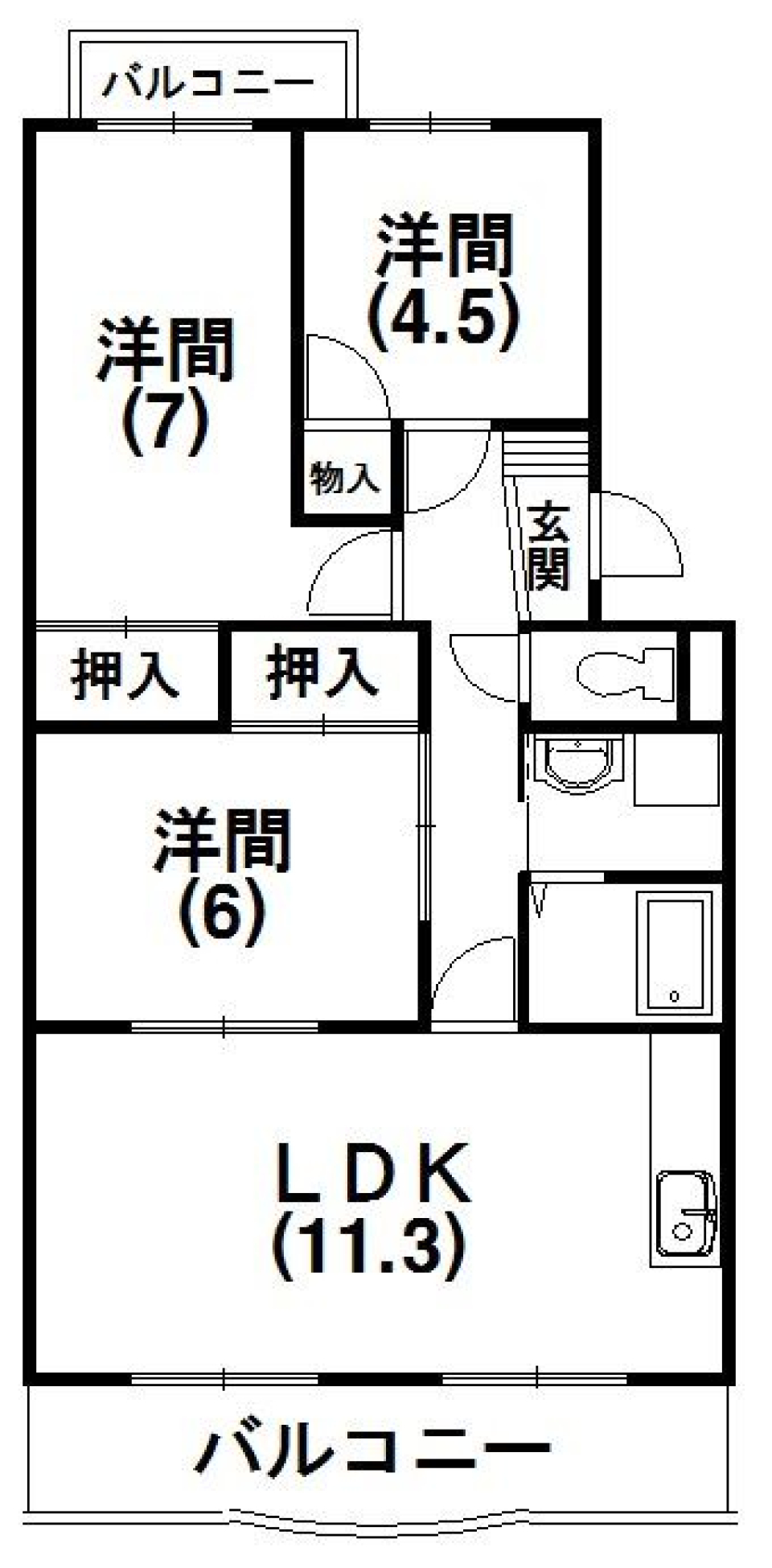 明るいリビングで家族団らんの間取り図