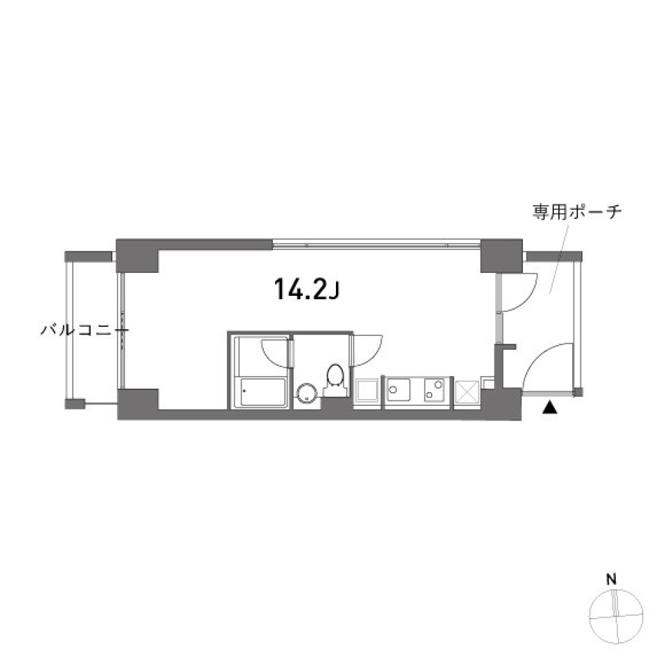 trevento　401号室の間取り図