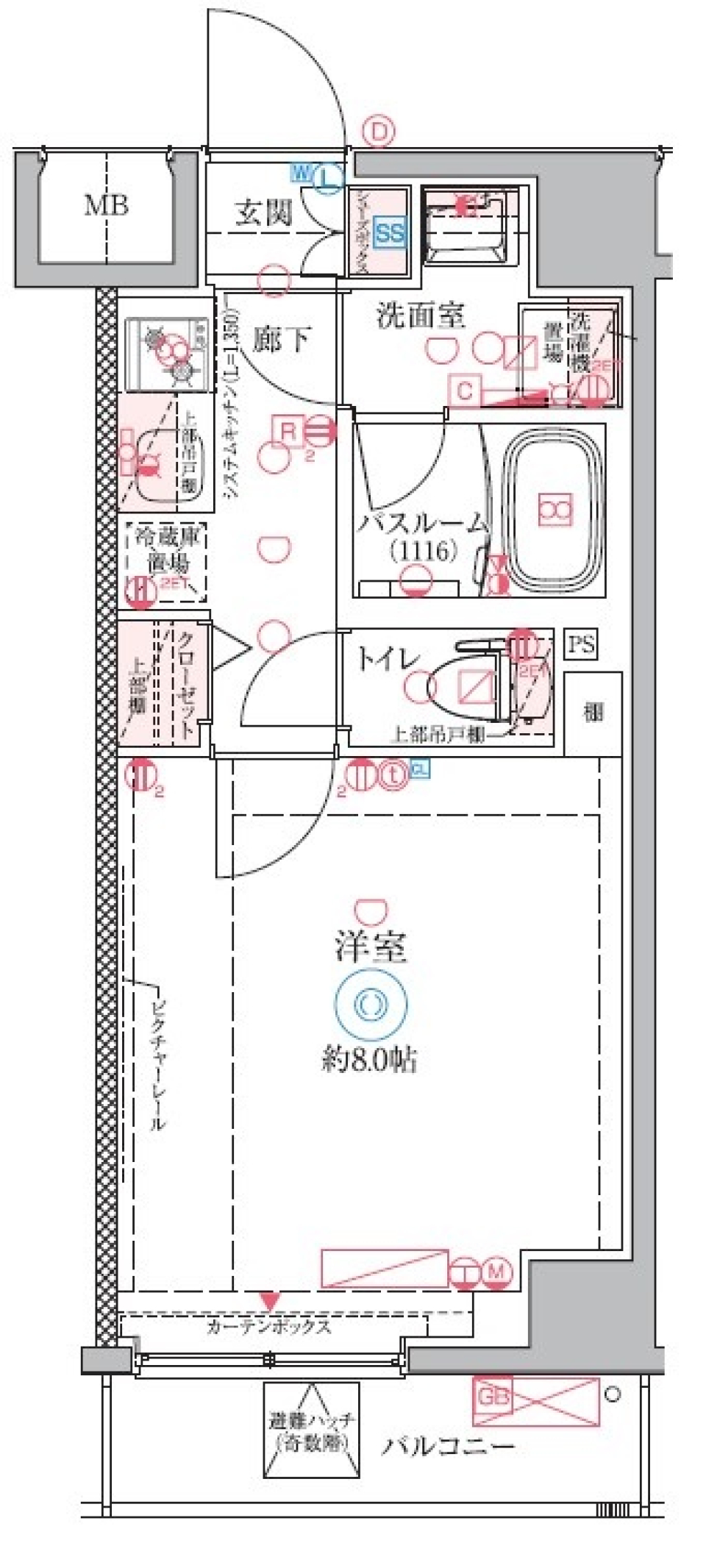 クレヴィスタ梅島　601号室の間取り図