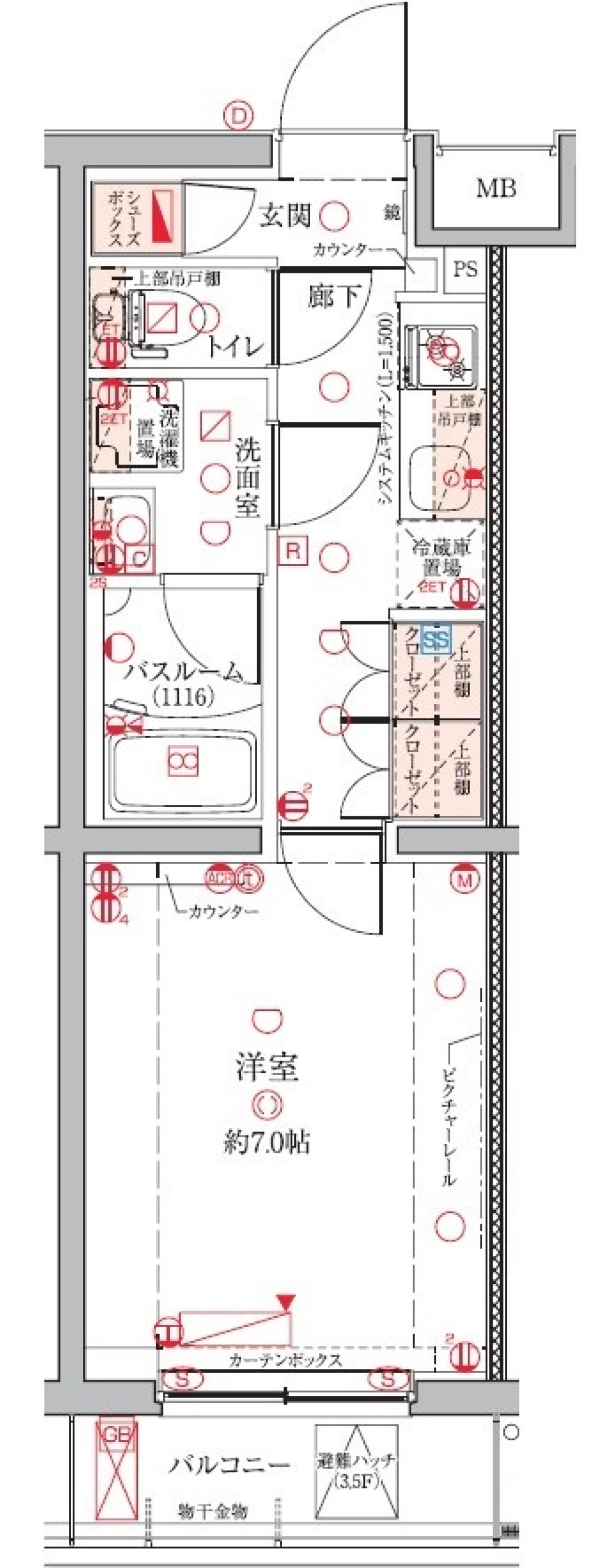 クレヴィスタ久が原　309号室［ペット可］の間取り図