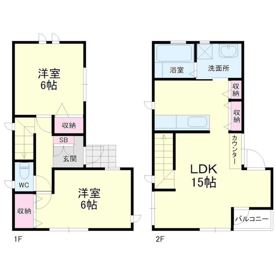 木目に惹かれて［ペット可］の間取り図