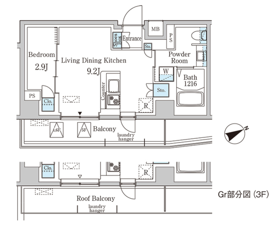 プリマリード南青山　505号室［ペット可］の間取り図