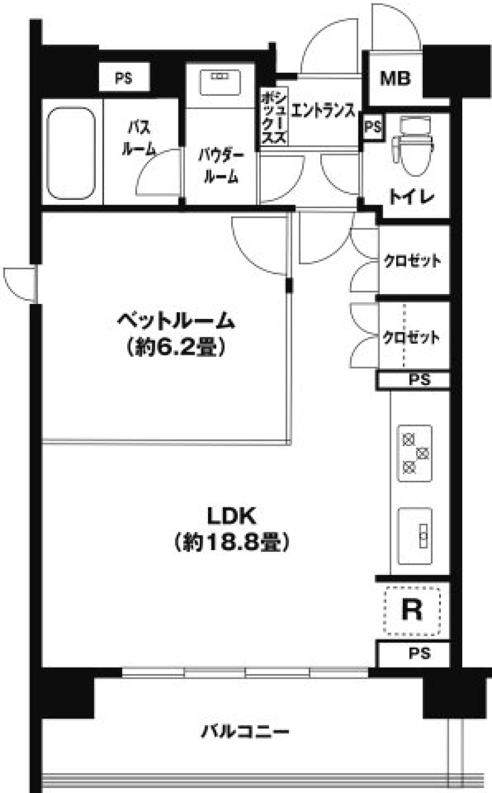 ファシーネ三鷹ハイライズ　502号室の間取り図