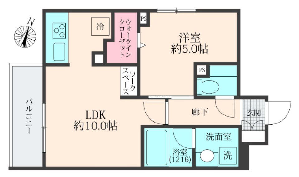 Ｍａｉｓｏｎ　Ｈｏｕｓｅｄｒｅｓｓｉｎｇ　404号室［ペット可］の間取り図