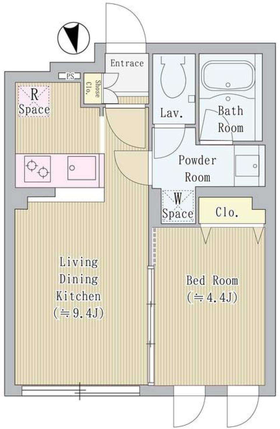 ヴィスターリ目白　302号室の間取り図