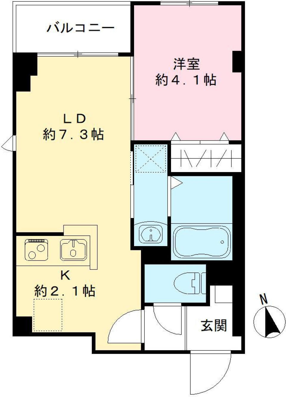 オークレール上落合　303号室［新築］の間取り図