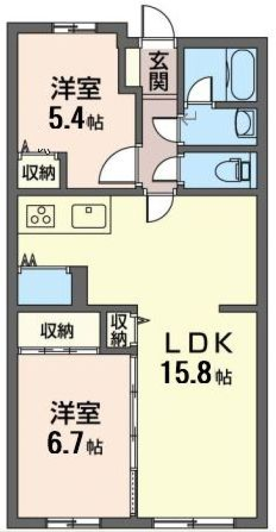 ベルメゾン北葛西　208号室の間取り図