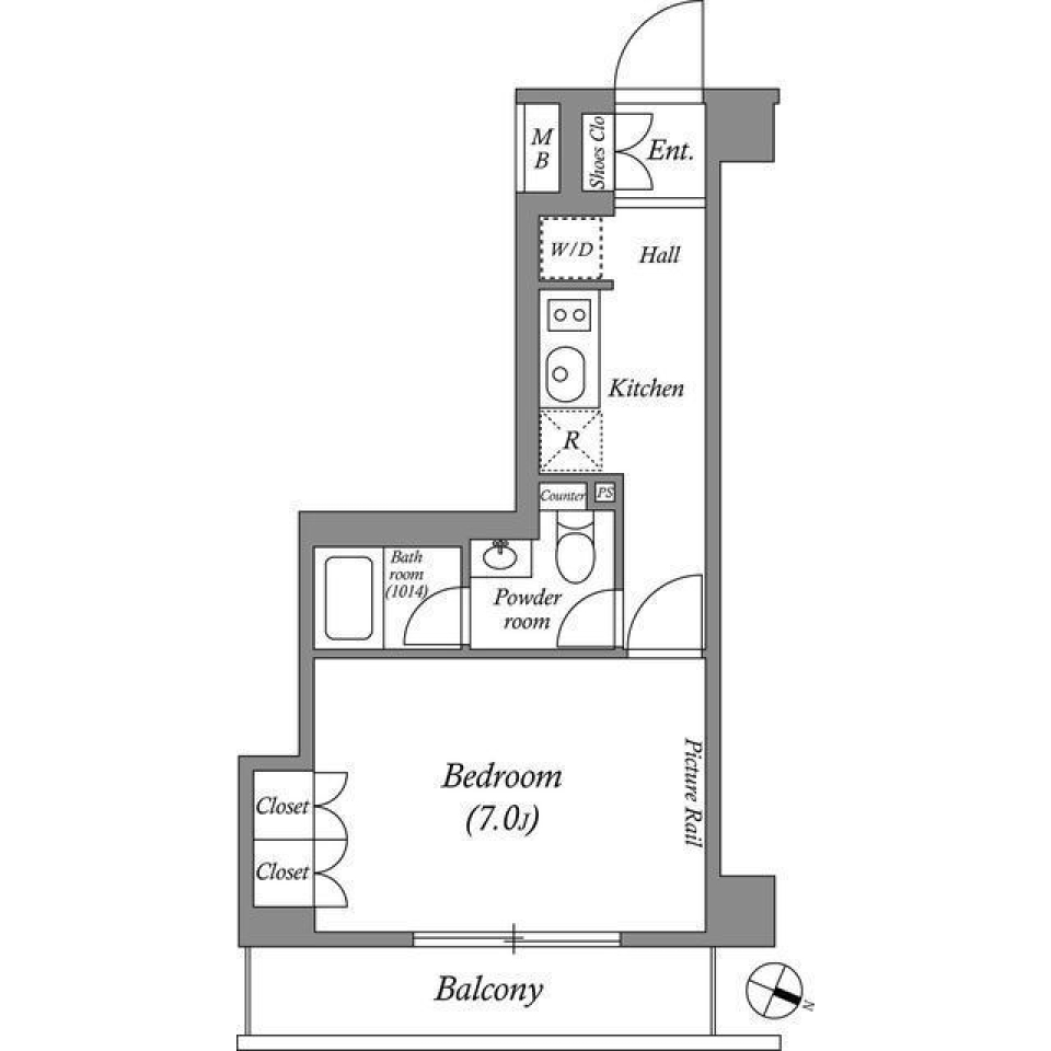 ルクレ西池袋　416号室［ペット可］の間取り図