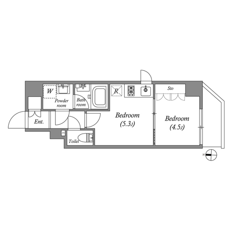 クオリタス住吉　501号室［ペット可］の間取り図