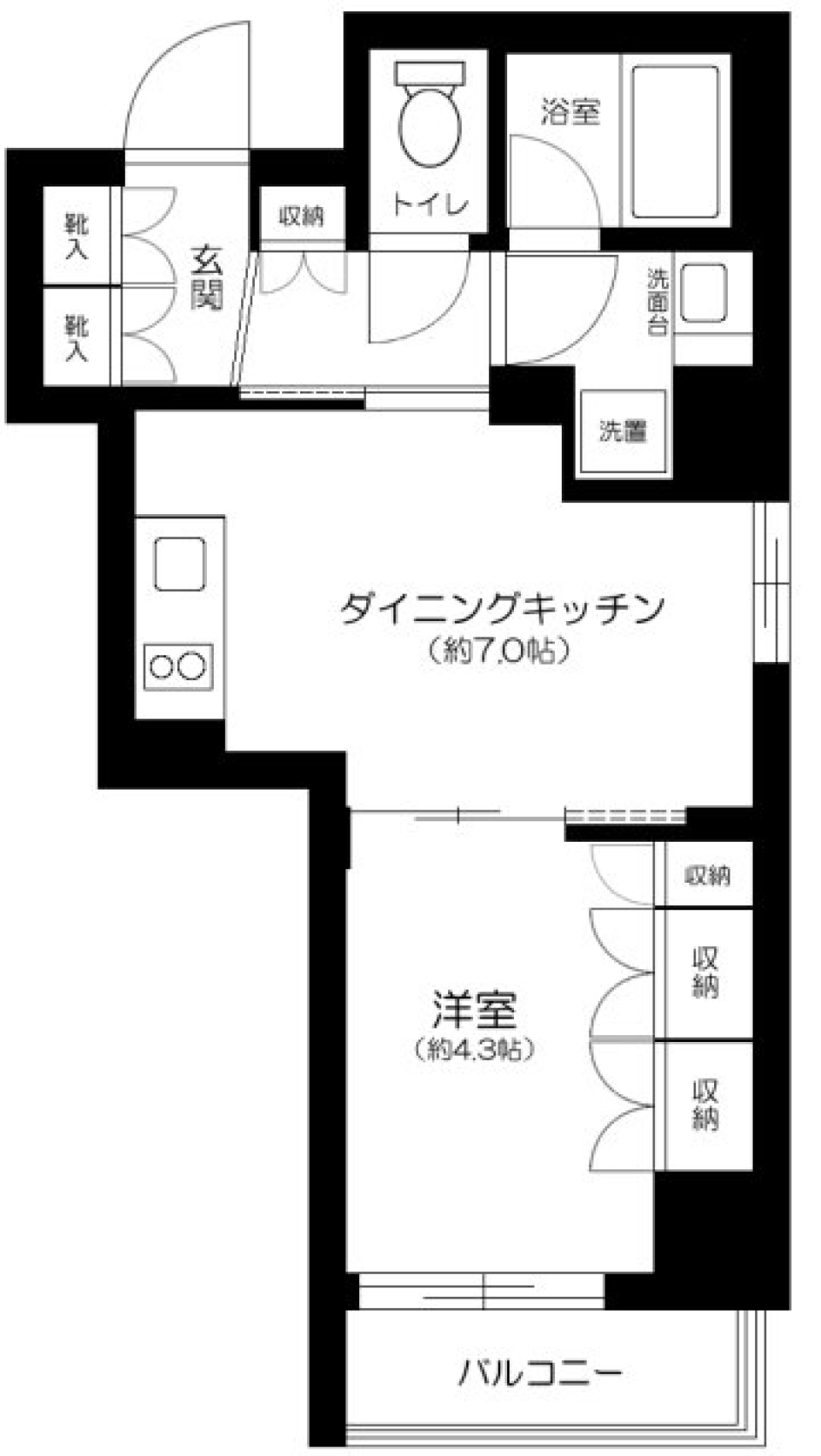 ＴＡＳ田園調布レジデンス　206号室［ペット可］の間取り図