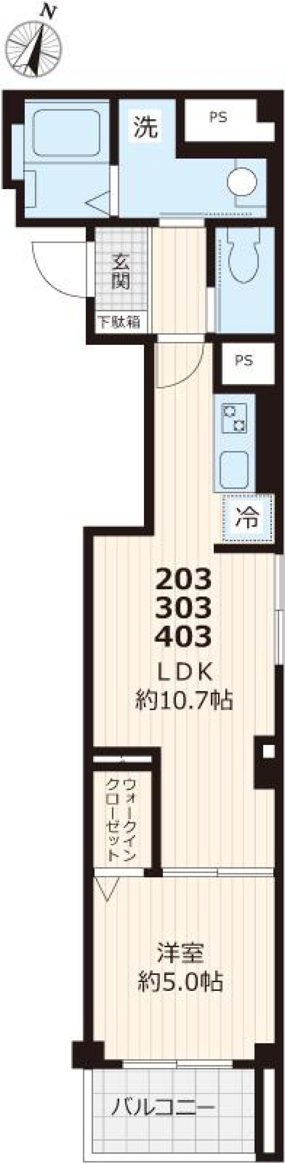 ＧＡＲＡＧＩＡ  ガレージア　203号室の間取り図