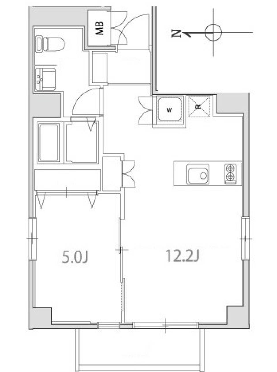 アリカ新御徒町　502号室の間取り図