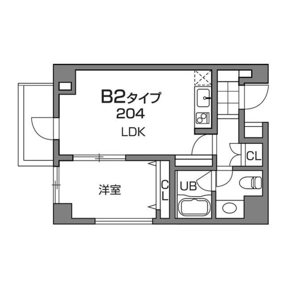 新宿7丁目マンション　204号室の間取り図