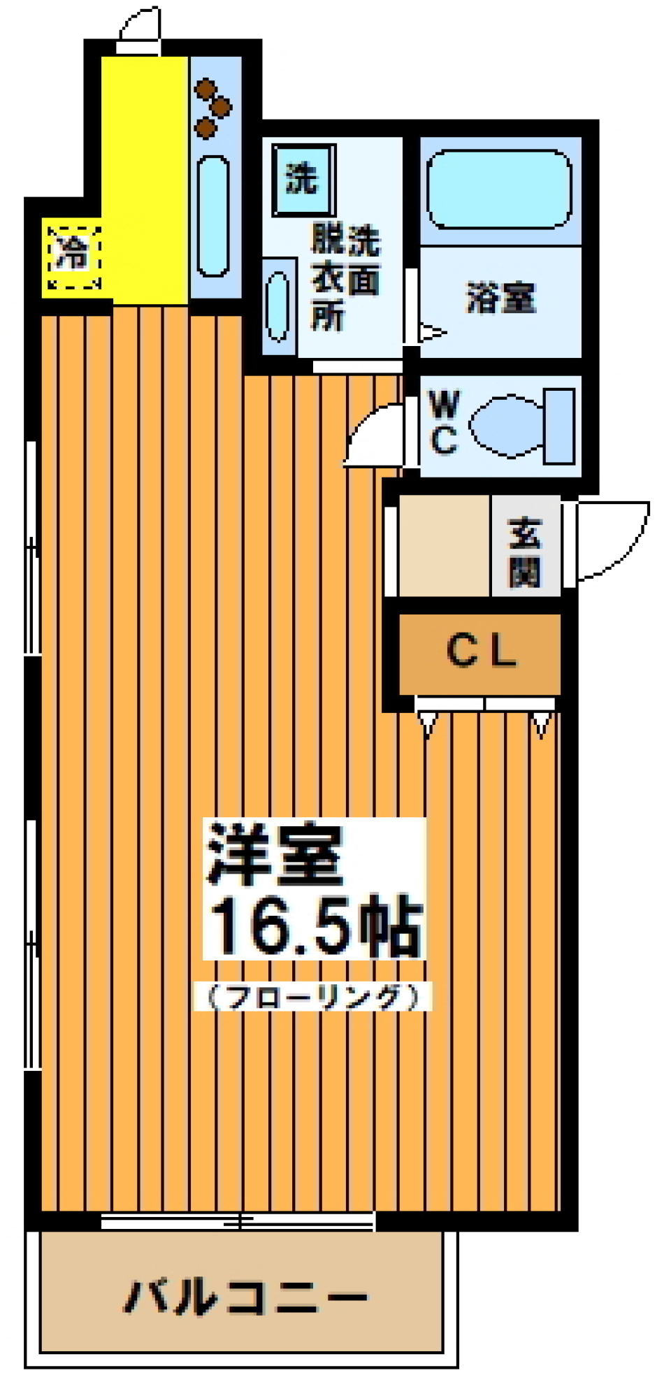 大原ＫＹハイツⅡ　101号室の間取り図