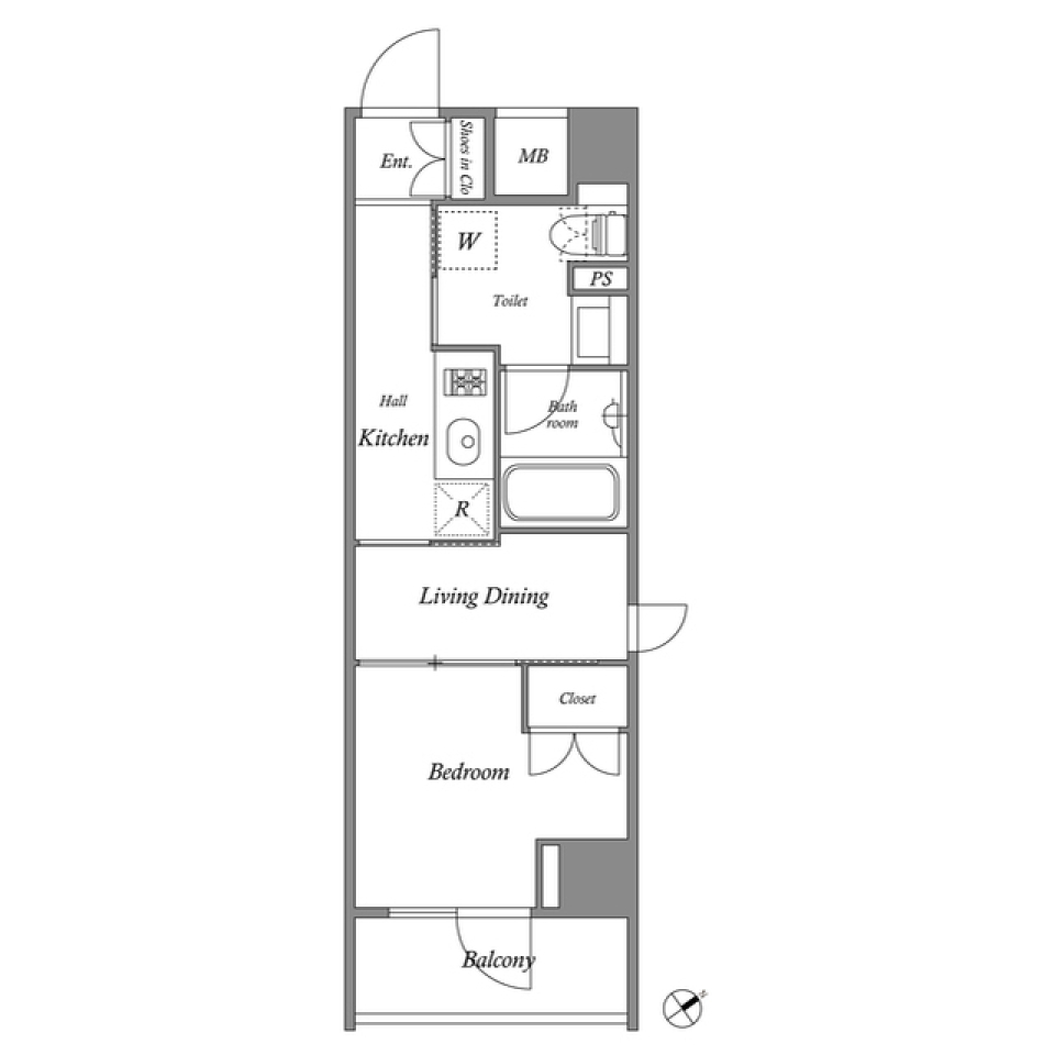 ALTERNA門前仲町　203号室［ペット可］の間取り図