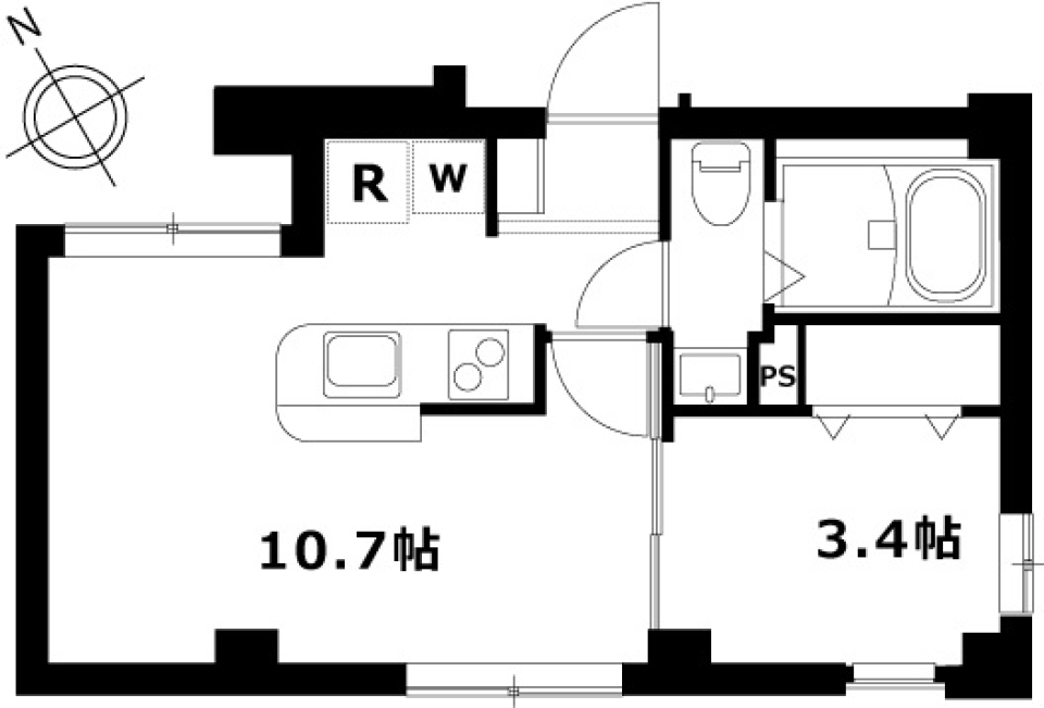 エムジェイプレイス目黒 301号室の間取り図