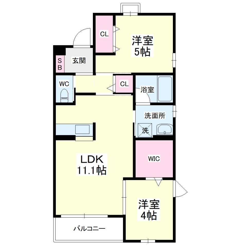 朝はカフェラテでのんびりとの間取り図