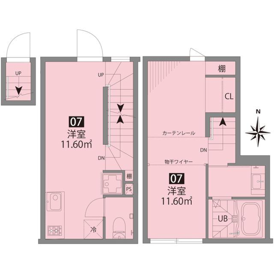 グランエッグス池袋要町 07号室の間取り図