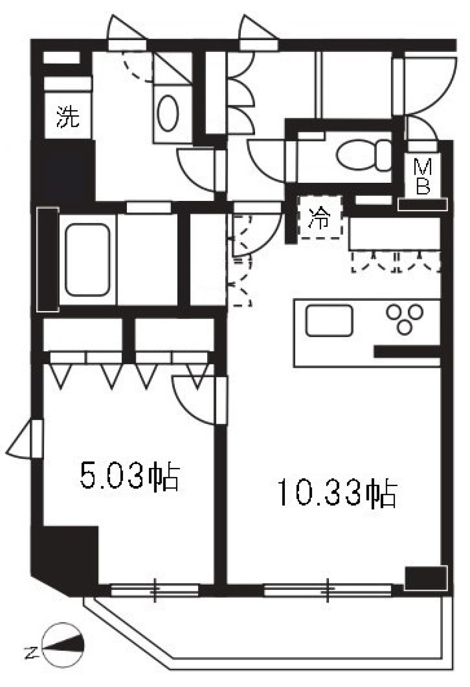 マキシヴ浅草　203号室の間取り図