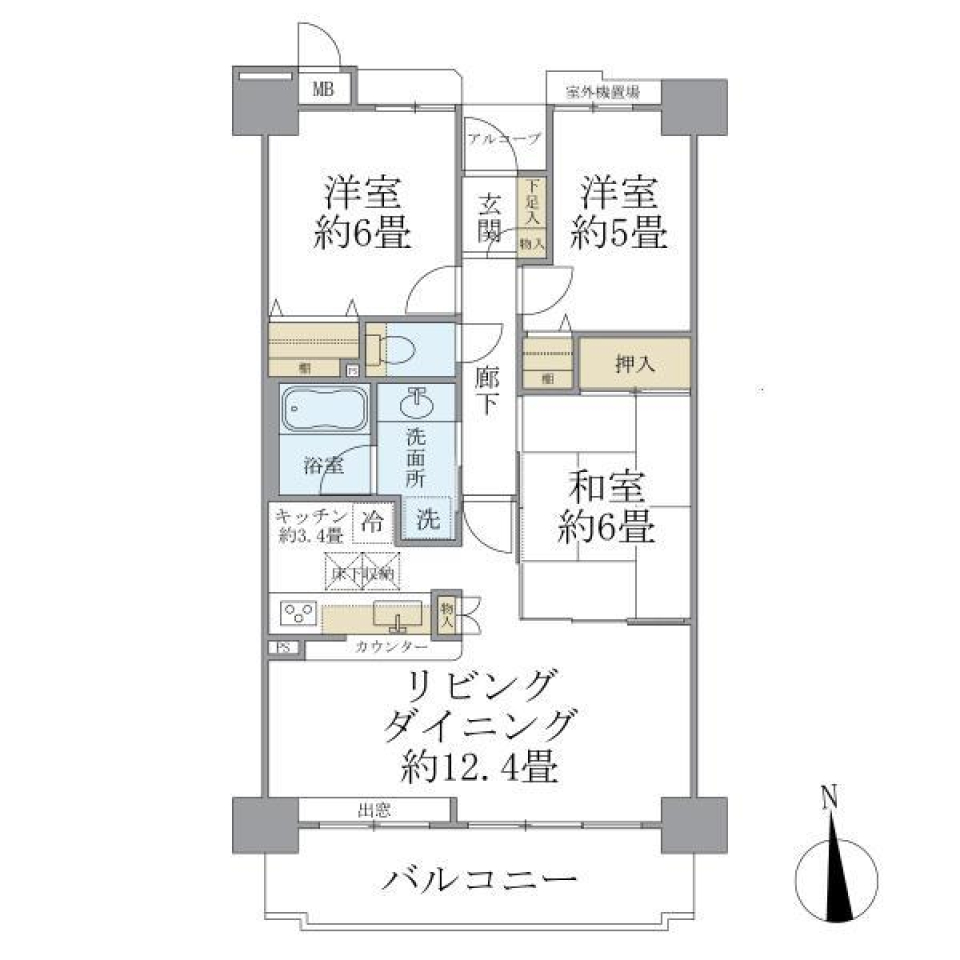 エクセル本厚木　202号室の間取り図